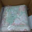 Vhong Washable Area Rugs Boho Vintage Modern Neutral Large Carpet Green and Pink High Traffic Rugs 810 for Dinning Room Living Room Bedroom Farmhouse Non Slip