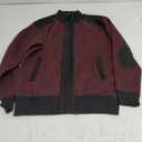 Vcansion Men's Classic Cardigan Sweaters Stand Collar Slim Fit Casual Knitted Sweater (Medium, B-wine Red)