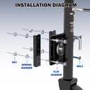 1200 lbs Trailer Jack with Wheel, 10" Lift, Bolt On Tongue Jack for RV, Boat, Trailer and More