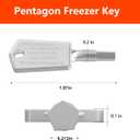 2 x WR01X28053 Freezer Door Key Replacement Haier Refrigerator Door Key Compatible GE Sears Kenmore Generic Fridge Door Freezer Key -2 Pack, silvery