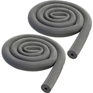 URBEST Pipe Insulation Tubing 1" x 3/8" Heat Preservation Insulated 6-Foot Length Handle Grips 2PCS (All-Black 9x10)