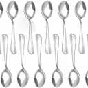 TrueCraftware- Set of 12 Stainless Steel Diamond Teaspoon- Stainless Steel Flatware Silverware Cutlery Kitchen Tableware for Home Restaurant for Stirring Coffee Dessert Cake Ice Cream Cappuccino (0)