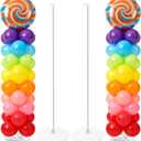 Tamodan 2026 Upgraded and Reinforced Balloon Column Kit Set of 2, 79 Inch Balloon Tower Reusable Metal Spiral Design, Balloon Stands for Floor Weddings, Baby Showers & Balloons Not Included.