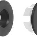 2 Pack Sink Overflow Ring Matte Black Bathroom Vanity Sink Overflow Cover Insert in Round Trim Cap Brass Material