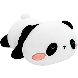 SQEQE Weighted Panda Plush, Weighted Panda Stuffed Animal, Cute Plushies Soft Bear Pillow Toy Gift for Kids Adults 9.8 Inch, 0.8 Lbs