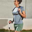 ALLZERO Women's Running Shorts 5" Quick Dry Lightweight Athletic Workout Shorts with Zip Pockets Hiking (Green, L)