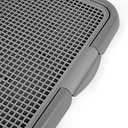 Mesh Training Toilet Potty Tray for Puppy and Small Size Dog 20.3 x 16.3 x 1.2 inch (Gray+Gray)