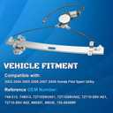 748-513 Rear Passenger Side Power Window Regulator with Motor Compatible with Honda Pilot 2003 2004 2005 2006 2007 2008 Window Lift Assembly Replaces 748513, 72710S9VA01