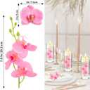 LARDUX ARDUX (12 Pieces) Artificial Flowers for Floating Candles Mini Artificial Orchid Flower Vase Fillers for Wedding Dinning Table Party Home Bar Restaurant Decoration (Pink)