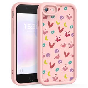 FUXICASE Case for iPhone SE/8/7, Silicone Shockproof Cover Women