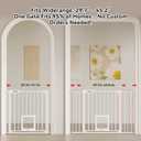 Baby Gate with Cat Door, 30" Tall Dog Gate with Cat Door Indoor, Adjustable Baby Gate for Doorways, Pressure Mounted Walk-Through Gate with Auto-Close & Double Lock, Fits 29.7-45.2 Inches