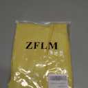 ZFLM Womens Workout High Waist Yoga Flare Leggings with Pockets Gym Running (Yellow, M)