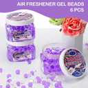 6 Pcs Air Freshener Beads Odor Eliminator Beads Odor Removing Gel for Home, Bathrooms, Cars, Boats, RVs, Pet Areas, Room, Toilet 8 oz(Purple Lavender)