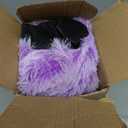 Huge Bean Bag Covers Only, Fluffy Stuffed Beanbag Chair Covers No Filler, Washable Bean Bags Cover for Adults, Stuffed Animal Bean Bag Anti-Slip, 6FT, Purple