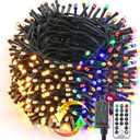 Brizled Christmas Lights, 344.16ft 1000 LED Color Changing Christmas String Lights with Remote, 11 Modes Xmas Tree Light Warm White & Multicolor Xmas Light Green Wire for Home Wedding Party