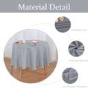 Fitable Table Cover Outdoor and Indoor Tablecloth - Washable Waterproof Wrinkle Free Table Cloth with Zipper and Umbrella Hole for Spring/Summer/Party/Picnic/BBQS/Patio Silver Grey 60R