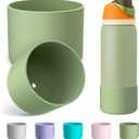 2 x 2PCS Silicone Water Bottle Boot for Owala 24oz 32oz 40oz, Anti-Slip Protective Sleeve Bottom Bumper Protector for FreeSip, Twist, and Flip Stainless Steel Water Bottles (Mint)