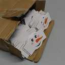 Potchen 48 Sets 12 oz Christmas Disposable Paper Cups White Snowman Coffee Cups with Lids and Sleeves Bulk for Hot Cold Tea Drinking Winter Birthday Wedding Holiday Party Favors