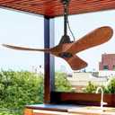 42-Inch Outdoor Ceiling Fan Without Light with Remote, Damp Rated, 42IN-Not Light