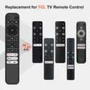 4 x Replacement Remote Control for TCL Google TV, RC813 Compatible with TCL QM8/QM7/Q7/Q6/Q5/S5/S4/S3 Series 4K UHD HDR LED QLED Smart TVs
