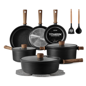 CAROTE 16pcs Pots and Pans Set, Nonstick Cookware Sets
Titanium Reinforced Coating, Scratch-Resistant, Easy to Clean, Even Heating, Induction Compatible, with Frying Pans Set
