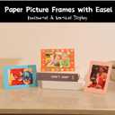 100 Pack Standing Paper Picture Frames 4x6,Cardboard Photo Frame with Easel,Paper Photo Frame Cards,Gallery Frames Bulk For Mother's Day Father's Day Graduation Birthday Wedding Classroom Craft DIY,Rainbow