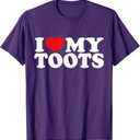 I Love My Toots, I Heart Toots T-Shirt (XL, Purple)