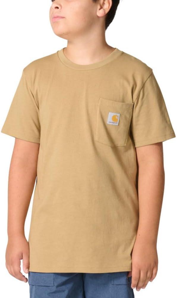 Carhartt Kids' Short Sleeve Pocket T-Shirt Tee Shirt (Beige)