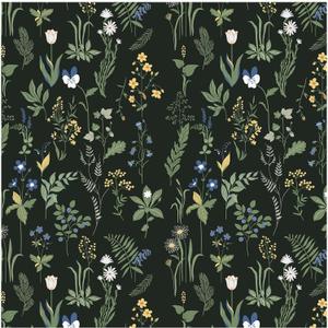 Removable Peel and Stick Wallpaper Boho 17.5 x 118 in Floral for Bedroom Bathroom Easy Peel Off Stick on Wallpaper Contact Paper Renter Friendly Wall Paper (Dark)