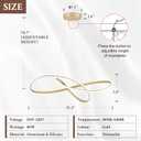 D31.5in Modern LED Chandelier Gold Ring Chandelier High Ceiling Contemporary with Dimmable Remote Control, LED Pendant Light Fixtures for Foyer Dining Room Kitchen Island, 3000-6500K
