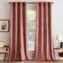 ANRODUO Dusty Rose Pink Velvet Curtains 84 Inches Long Blackout Thermal Insulated Soundproof Curtain Privacy Room Darkening Curtains Grommet Window Drapes for Bedroom Living Room Set of 2 (52"W x 84"L (Pack of 2))