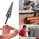 8Pcs Swage Tool HVAC Repairing Set with Bit Holder, Air Conditioner Copper Tube Expander Swaging Tool Drill Bit, 5 in 1 Copper Pipe Expander Swaging Drill Set 1/4'', 3/8'',1/2'',5/8'',3/4'' Bits