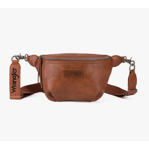 Wrangler Fanny Pack Crossbody Sling Bag for Women Waist Bag Travel Belt Bags Gifts for Women Men, WG82-194BR