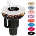 Incolumitas Stanley Snack Tray, Food Grade Silicone Bowl for 40 oz Cup With Straws Cover, Tumbler Accessory (Black)