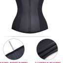 YIANNA Women's Underbust Latex Sport Girdle Waist Trainer Corsets Hourglass Body Shaper (Black, L)