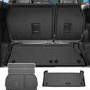 Cargo Mat & Backrest Mat Compatible with 2025-2021 Toyota Sienna 7/8 Seats (Without Spare Tire),TPE All Weather Protection Fit for Trunk Mat and 3rd Row Seat Backrest Mats