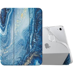 MoKo Case for New iPad (A16) 11th Generation 2025/ 10th Generation 2022, iPad 11 inch/ 10.9 inch Case with Soft TPU Translucent Frosted Back Cover, Auto Wake/Sleep, Support Touch ID, Gilding Texture