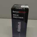 Bonsenkitchen Rechargeable Milk Frother with Stand, Handheld 3-Speed Coffee Frother, Dual Spring Whisk Electric Hand Frother Wand Drink Mixer for Matcha Lattes Cappuccino, Kitchen Gifts (Silver)