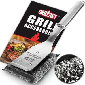GRILLART Grill Brush Bristle Free, Safe Grill Brush for Outdoor Grill, SteamWizards BBQ Grill Cleaning Brush Kit, Replaceable Head Grill Scraper Tool, Grill Cleaner BBQ Accessories, Gifts for Men/Dad