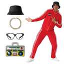 Morph 80s Costumes For Men, Rapper Costume Adults, 90s Costumes For Men, Mens Rapper Halloween Costume, Medium