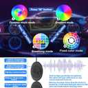 5 in 1 Car Led Strip Lights with App Control, RGB Colors Interior Car Lights, Ambient Led Lighting Kit, 4 Light Flashing Modes, USB Neon Accessories for Doors, Center Console