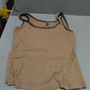 EasyGala Womens Cotton Ribbed Square Neck Tank Tops Basic Backless Sleeveless Summer Cami Shirts 2025 (Brown, L)