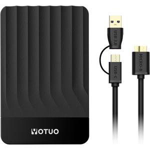 YOTUO Portable External Hard Drive Storage Expansion Mobile HDD USB 3.0 for PC, Mac, Desktop, Laptop, PS4, PS5, Xbox One X/S, Xbox 360, Xbox Series X/S, Office & Game (Black, 750GB)