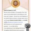 Hair Dryer, Professional 140000 RPM High-Speed Brushless Motor Negative Ionic Low Noise Blow Dryer for Fast Drying, Thermo-Control Quiet with Magnetic Nozzle for Home Travel Salon Use,Black