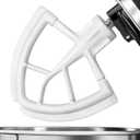 Flex Edge Beater for KitchenAid,Mixer Attachement Compatible With KitchenAid,Mixer Accessory,Fits Tilt-Head Stand Mixer Bowls For 4.5-5 Quart Bowls,Beater With Silicone Edges,White