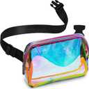 Laser Gold Pink Crossbody Belt Bag for Women – Stylish Fanny Pack, Functional and Fashion Waist Packs for Travel, Festivals, and Everyday Use
