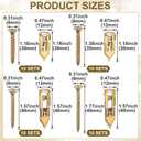 HINZIC 40 Sets Self-Drilling Drywall Anchors, Zinc Plated Steel Screws and Anchors Kit Heavy Duty, No Drill or Holes in Wall, for Garden Statues, Patio Furniture, TV, Shelf Straps, Cabinets - 4 Sizes