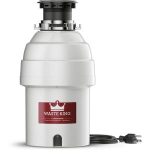 Waste King Garbage Disposal for Kitchen Sink with Power Cord, Food Waste Disposer, L-8000