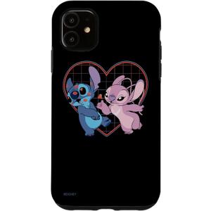 Pack Of 2 Disney Lilo and Stitch Angel Heart Kisses Case for iPhone 11