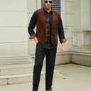 Lion Nardo Flannel Shirt for Men Long Sleeve Mens Dress Shirts Cotton Casual Button Down Shirt Big Work Shacket Jackets (Black)